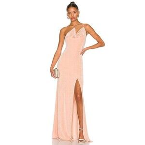 Misha X Revolve Celestine Maxi Gown Pink Champagne Size US 2 MSRP $345